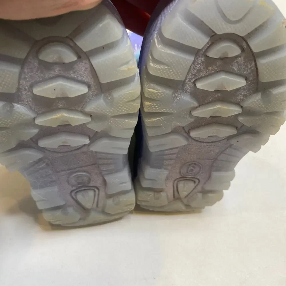 Frozen Little Girl’s Youth Light Up Furry Glittery Snow Boots Sz 6 Disney